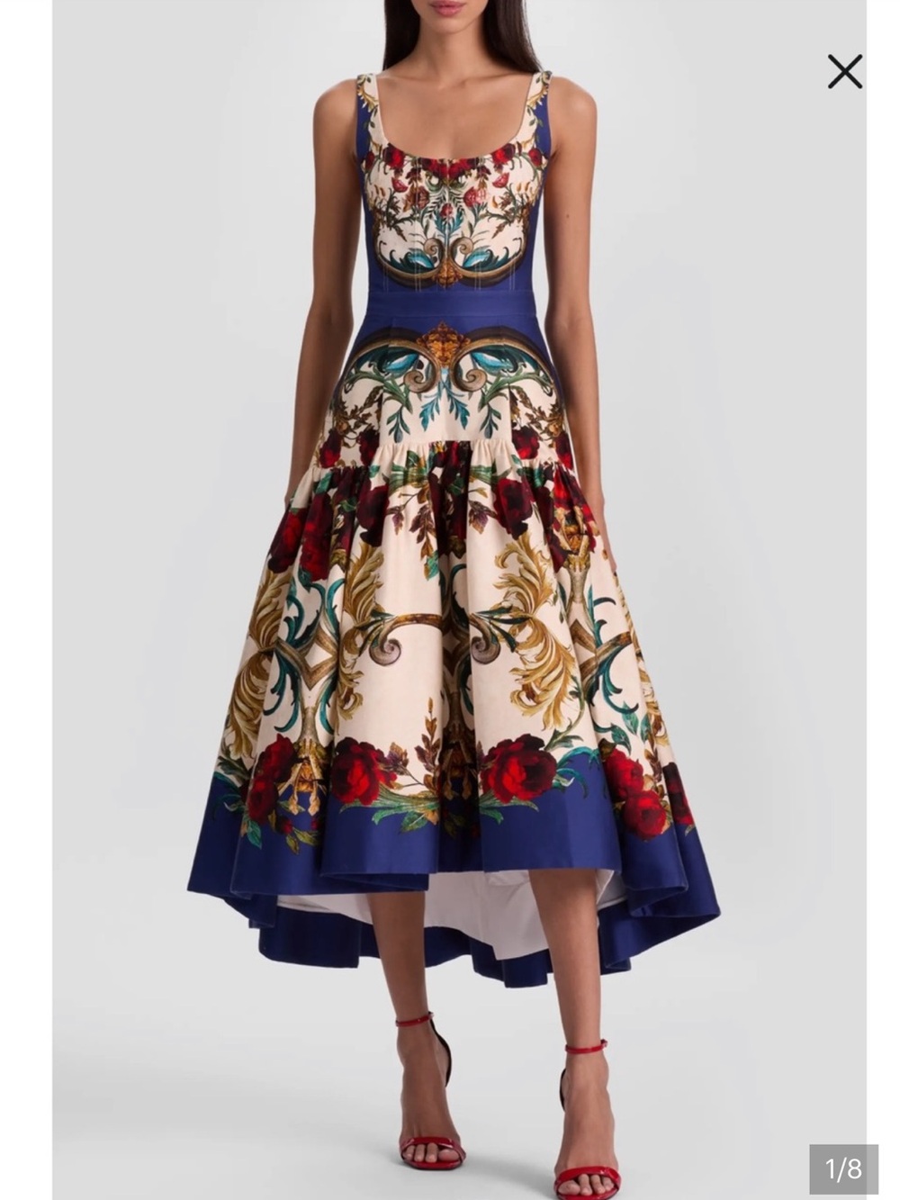 Alice + Olivia Baroque Gilded Rose Diana dress 4 $660 - Picture 1 of 8